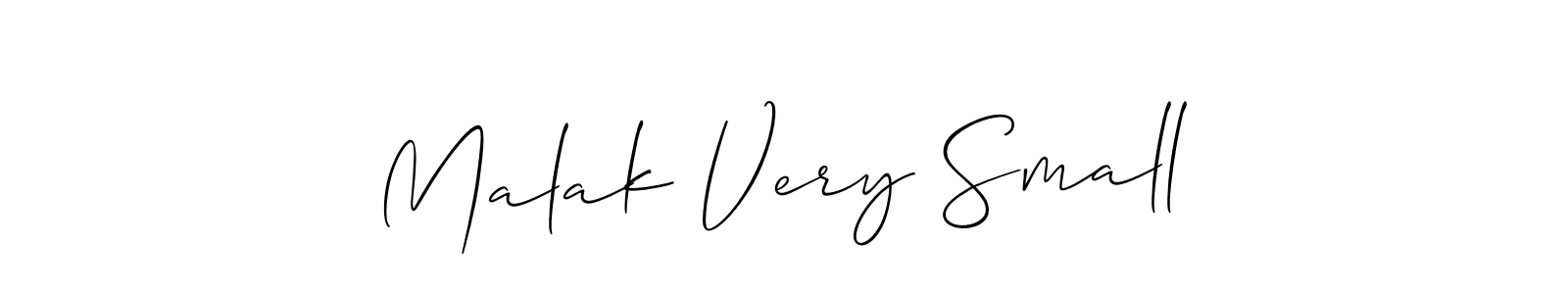 How to Draw Malak Very Small signature style? Allison_Script is a latest design signature styles for name Malak Very Small. Malak Very Small signature style 2 images and pictures png