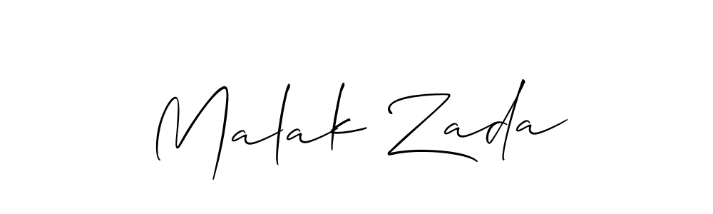 How to make Malak Zada name signature. Use Allison_Script style for creating short signs online. This is the latest handwritten sign. Malak Zada signature style 2 images and pictures png