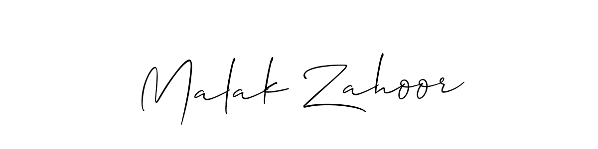 How to make Malak Zahoor signature? Allison_Script is a professional autograph style. Create handwritten signature for Malak Zahoor name. Malak Zahoor signature style 2 images and pictures png