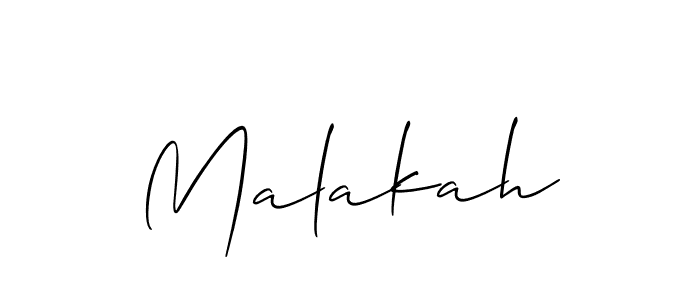 The best way (Allison_Script) to make a short signature is to pick only two or three words in your name. The name Malakah include a total of six letters. For converting this name. Malakah signature style 2 images and pictures png
