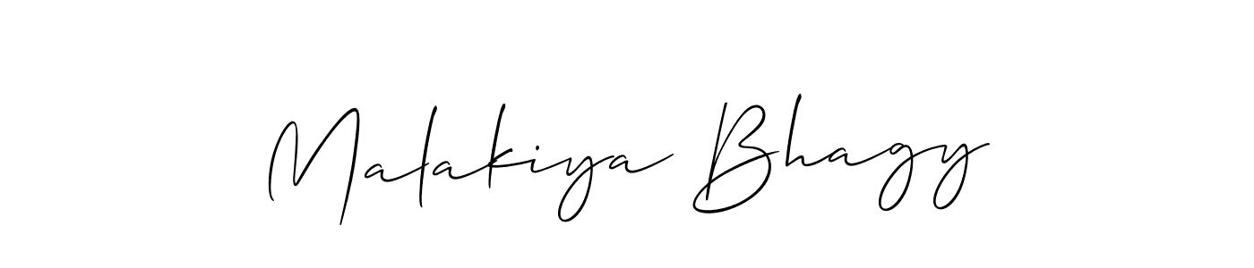 You can use this online signature creator to create a handwritten signature for the name Malakiya Bhagy. This is the best online autograph maker. Malakiya Bhagy signature style 2 images and pictures png