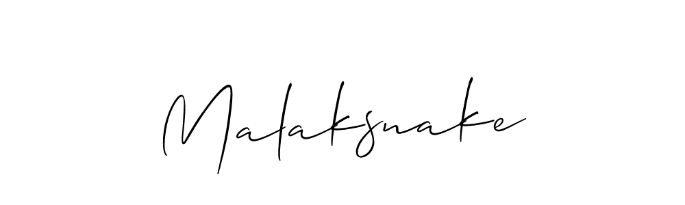 Also we have Malaksnake name is the best signature style. Create professional handwritten signature collection using Allison_Script autograph style. Malaksnake signature style 2 images and pictures png