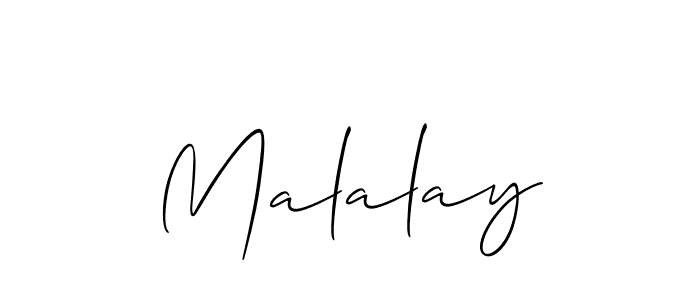 How to make Malalay name signature. Use Allison_Script style for creating short signs online. This is the latest handwritten sign. Malalay signature style 2 images and pictures png