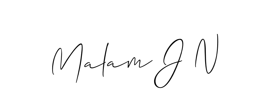 Also we have Malam J N name is the best signature style. Create professional handwritten signature collection using Allison_Script autograph style. Malam J N signature style 2 images and pictures png