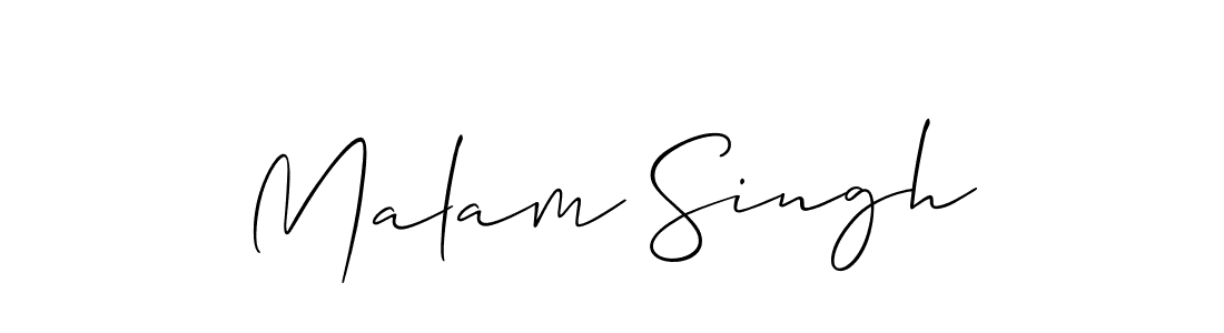 You should practise on your own different ways (Allison_Script) to write your name (Malam Singh) in signature. don't let someone else do it for you. Malam Singh signature style 2 images and pictures png