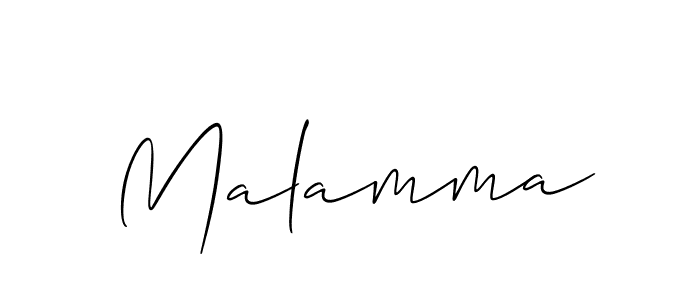 Create a beautiful signature design for name Malamma. With this signature (Allison_Script) fonts, you can make a handwritten signature for free. Malamma signature style 2 images and pictures png