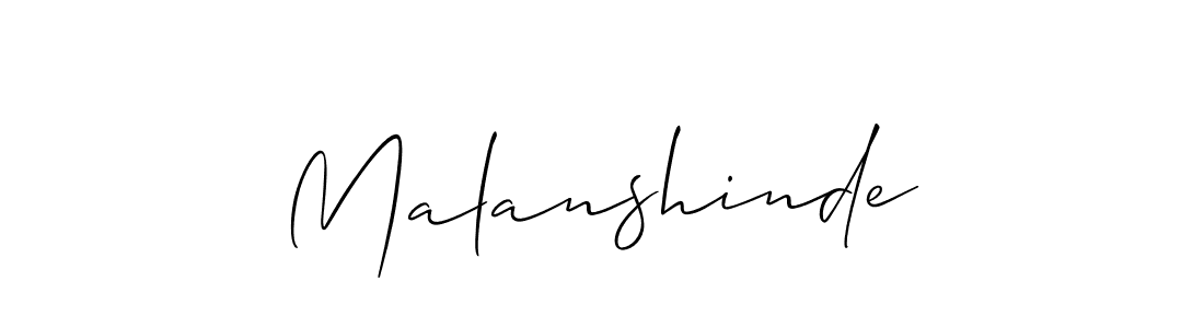 It looks lik you need a new signature style for name Malanshinde. Design unique handwritten (Allison_Script) signature with our free signature maker in just a few clicks. Malanshinde signature style 2 images and pictures png