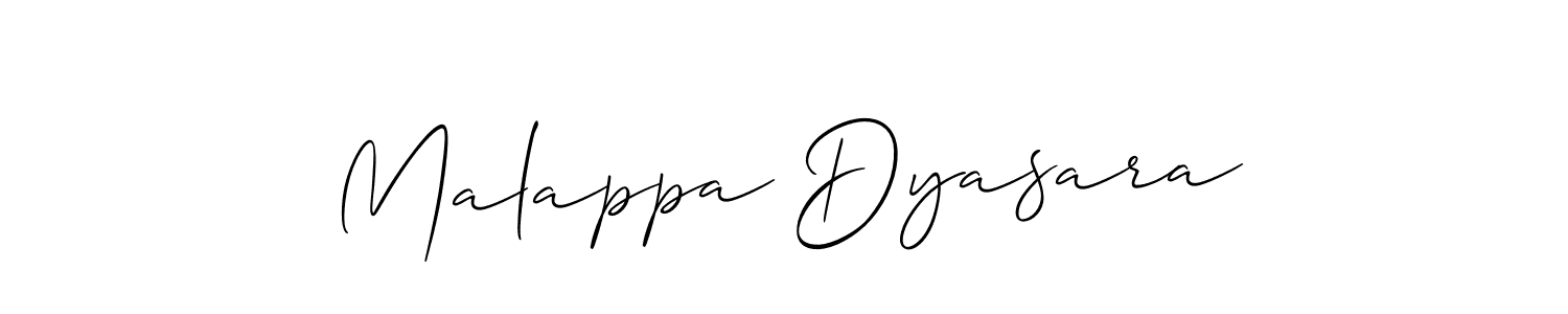Also we have Malappa Dyasara name is the best signature style. Create professional handwritten signature collection using Allison_Script autograph style. Malappa Dyasara signature style 2 images and pictures png