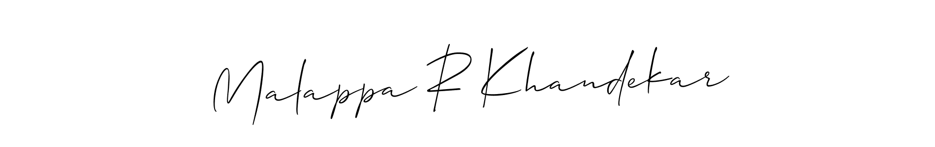 You can use this online signature creator to create a handwritten signature for the name Malappa R Khandekar. This is the best online autograph maker. Malappa R Khandekar signature style 2 images and pictures png