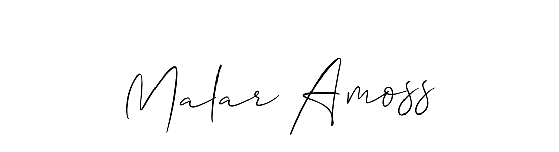 Design your own signature with our free online signature maker. With this signature software, you can create a handwritten (Allison_Script) signature for name Malar Amoss. Malar Amoss signature style 2 images and pictures png