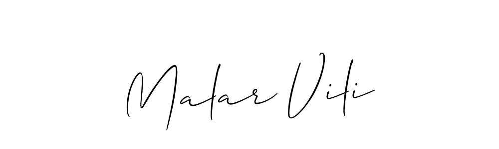 How to Draw Malar Vili signature style? Allison_Script is a latest design signature styles for name Malar Vili. Malar Vili signature style 2 images and pictures png