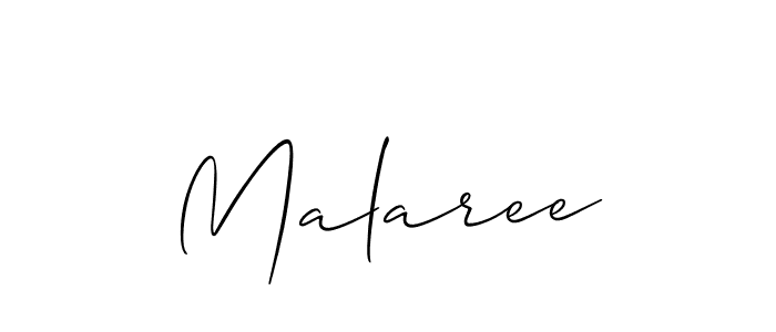How to make Malaree signature? Allison_Script is a professional autograph style. Create handwritten signature for Malaree name. Malaree signature style 2 images and pictures png