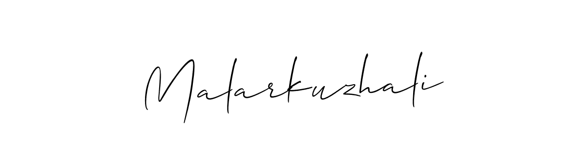 Also we have Malarkuzhali name is the best signature style. Create professional handwritten signature collection using Allison_Script autograph style. Malarkuzhali signature style 2 images and pictures png