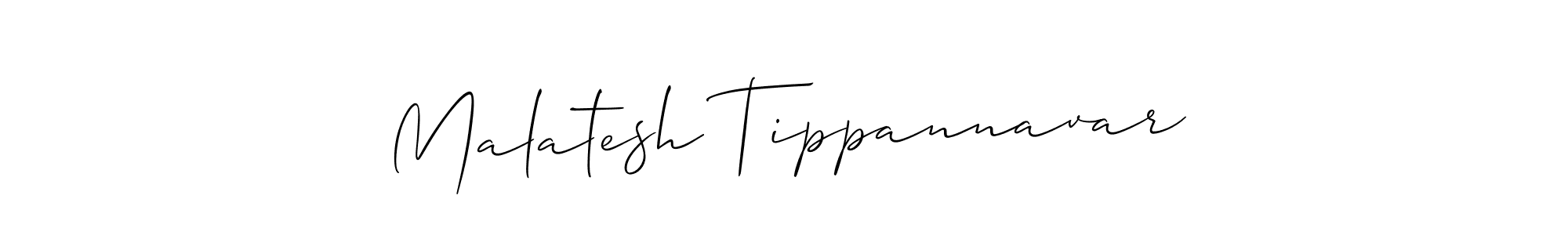 Also we have Malatesh Tippannavar name is the best signature style. Create professional handwritten signature collection using Allison_Script autograph style. Malatesh Tippannavar signature style 2 images and pictures png