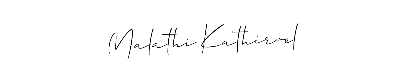 It looks lik you need a new signature style for name Malathi Kathirvel. Design unique handwritten (Allison_Script) signature with our free signature maker in just a few clicks. Malathi Kathirvel signature style 2 images and pictures png