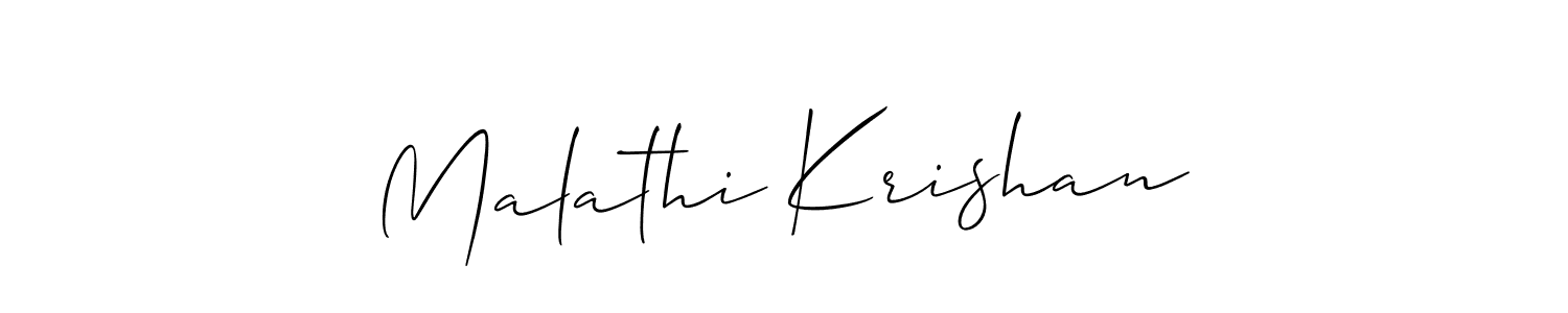 Once you've used our free online signature maker to create your best signature Allison_Script style, it's time to enjoy all of the benefits that Malathi Krishan name signing documents. Malathi Krishan signature style 2 images and pictures png