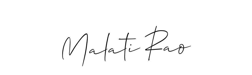 How to make Malati Rao signature? Allison_Script is a professional autograph style. Create handwritten signature for Malati Rao name. Malati Rao signature style 2 images and pictures png