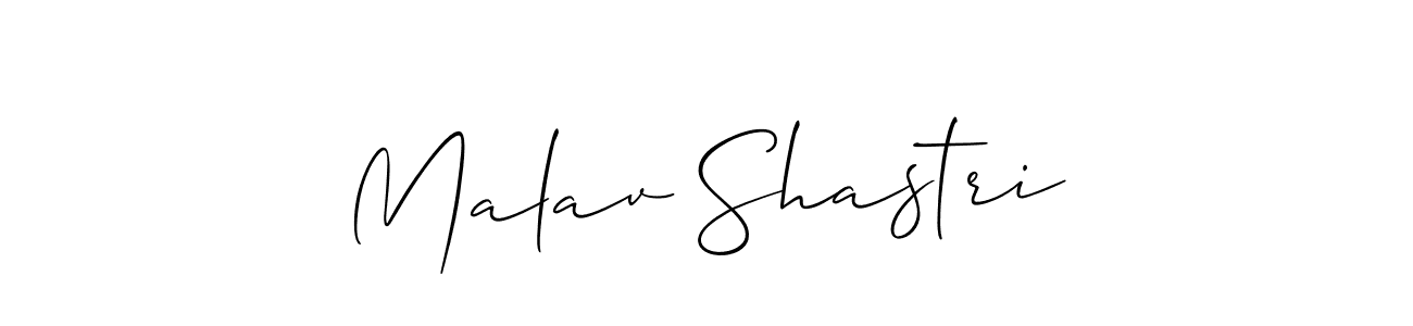 Create a beautiful signature design for name Malav Shastri. With this signature (Allison_Script) fonts, you can make a handwritten signature for free. Malav Shastri signature style 2 images and pictures png