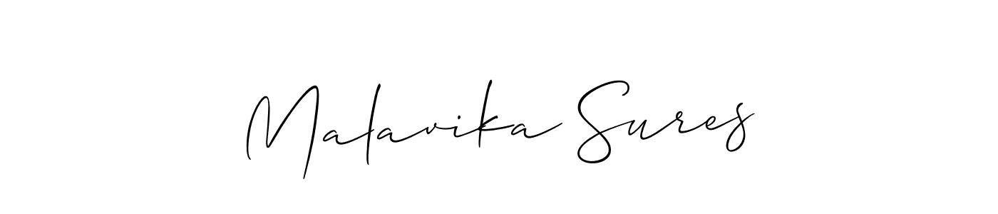 This is the best signature style for the Malavika Sures name. Also you like these signature font (Allison_Script). Mix name signature. Malavika Sures signature style 2 images and pictures png