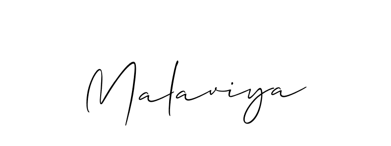 How to make Malaviya signature? Allison_Script is a professional autograph style. Create handwritten signature for Malaviya name. Malaviya signature style 2 images and pictures png
