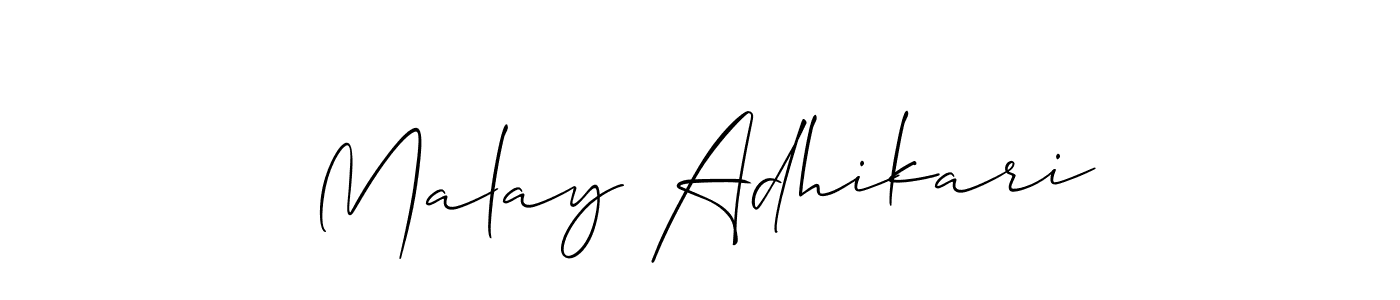 How to make Malay Adhikari signature? Allison_Script is a professional autograph style. Create handwritten signature for Malay Adhikari name. Malay Adhikari signature style 2 images and pictures png