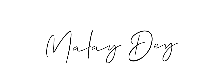 It looks lik you need a new signature style for name Malay Dey. Design unique handwritten (Allison_Script) signature with our free signature maker in just a few clicks. Malay Dey signature style 2 images and pictures png