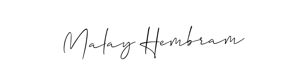 Malay Hembram stylish signature style. Best Handwritten Sign (Allison_Script) for my name. Handwritten Signature Collection Ideas for my name Malay Hembram. Malay Hembram signature style 2 images and pictures png