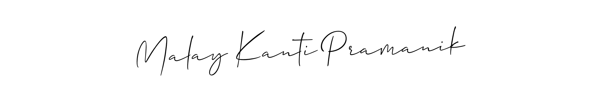Similarly Allison_Script is the best handwritten signature design. Signature creator online .You can use it as an online autograph creator for name Malay Kanti Pramanik. Malay Kanti Pramanik signature style 2 images and pictures png