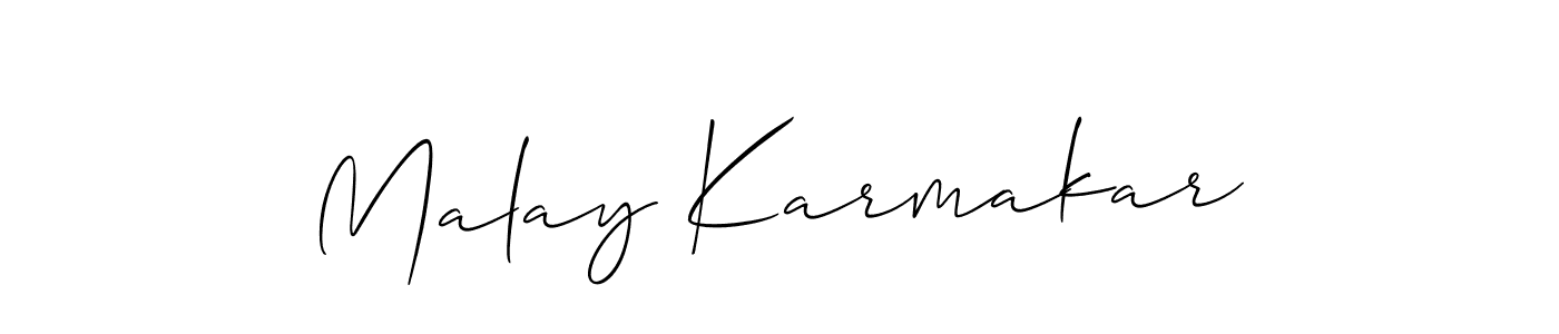 Once you've used our free online signature maker to create your best signature Allison_Script style, it's time to enjoy all of the benefits that Malay Karmakar name signing documents. Malay Karmakar signature style 2 images and pictures png