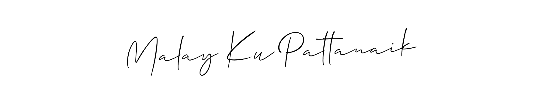 Use a signature maker to create a handwritten signature online. With this signature software, you can design (Allison_Script) your own signature for name Malay Ku Pattanaik. Malay Ku Pattanaik signature style 2 images and pictures png