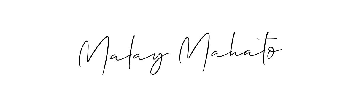 How to make Malay Mahato name signature. Use Allison_Script style for creating short signs online. This is the latest handwritten sign. Malay Mahato signature style 2 images and pictures png