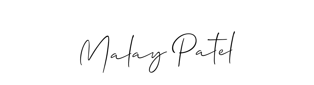 Also we have Malay Patel name is the best signature style. Create professional handwritten signature collection using Allison_Script autograph style. Malay Patel signature style 2 images and pictures png