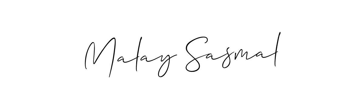 Make a beautiful signature design for name Malay Sasmal. With this signature (Allison_Script) style, you can create a handwritten signature for free. Malay Sasmal signature style 2 images and pictures png