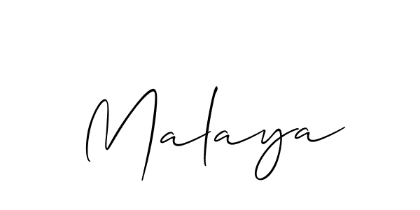 You should practise on your own different ways (Allison_Script) to write your name (Malaya) in signature. don't let someone else do it for you. Malaya signature style 2 images and pictures png