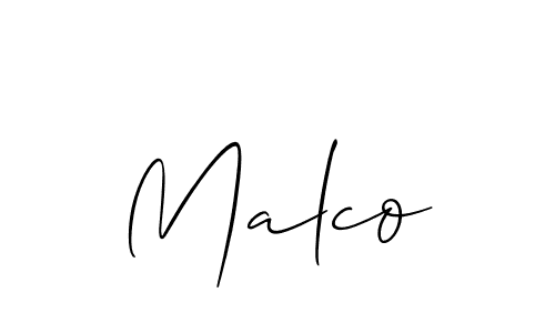 Also we have Malco name is the best signature style. Create professional handwritten signature collection using Allison_Script autograph style. Malco signature style 2 images and pictures png