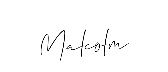 Use a signature maker to create a handwritten signature online. With this signature software, you can design (Allison_Script) your own signature for name Malcolm. Malcolm signature style 2 images and pictures png