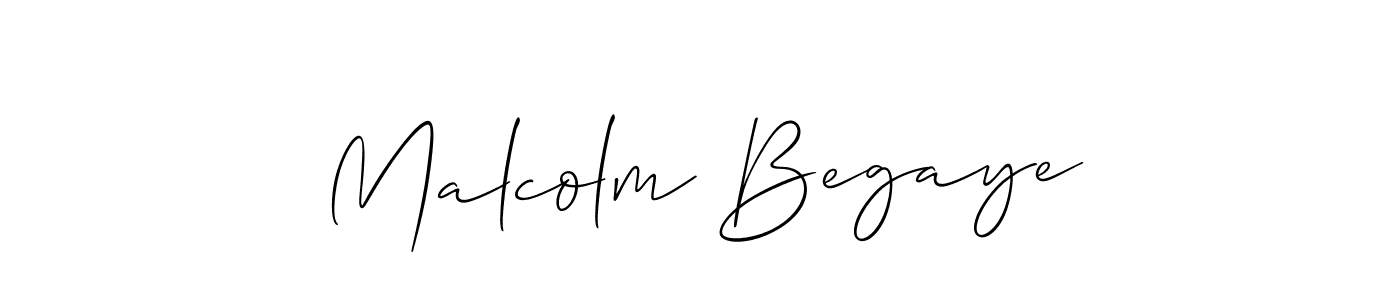 Make a beautiful signature design for name Malcolm Begaye. With this signature (Allison_Script) style, you can create a handwritten signature for free. Malcolm Begaye signature style 2 images and pictures png