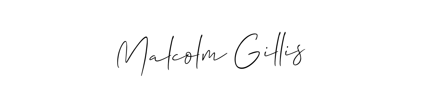 How to make Malcolm Gillis signature? Allison_Script is a professional autograph style. Create handwritten signature for Malcolm Gillis name. Malcolm Gillis signature style 2 images and pictures png