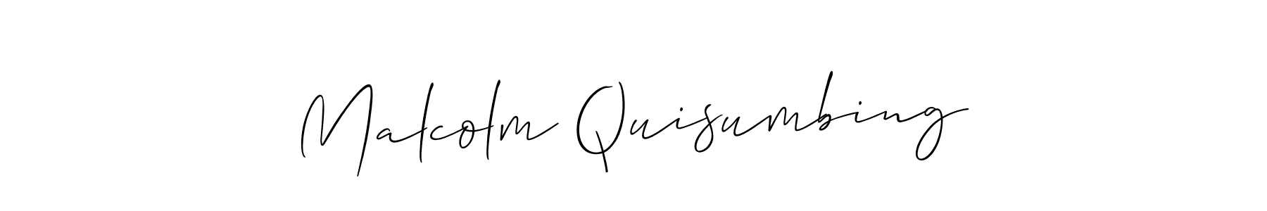 How to make Malcolm Quisumbing signature? Allison_Script is a professional autograph style. Create handwritten signature for Malcolm Quisumbing name. Malcolm Quisumbing signature style 2 images and pictures png