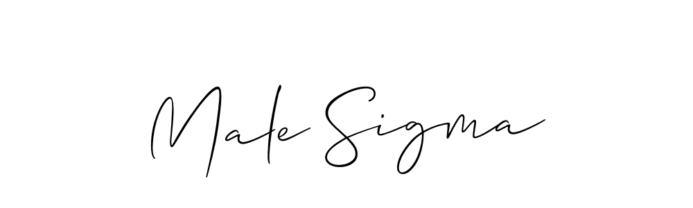 Create a beautiful signature design for name Male Sigma. With this signature (Allison_Script) fonts, you can make a handwritten signature for free. Male Sigma signature style 2 images and pictures png
