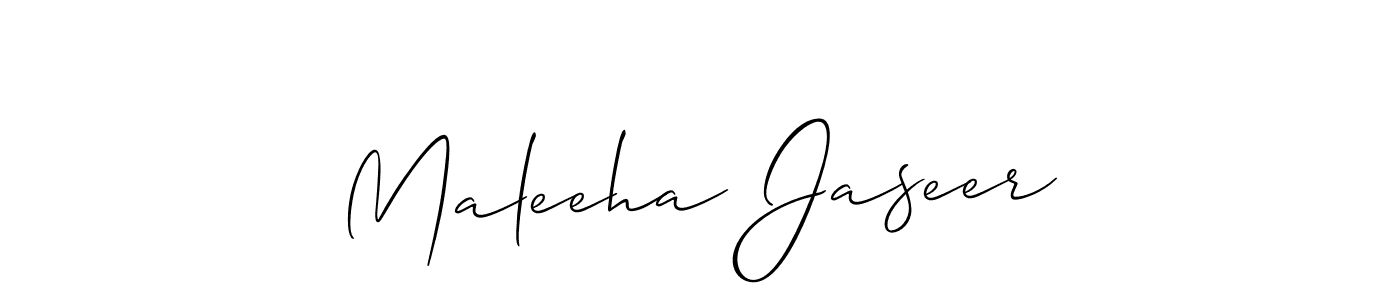 Make a beautiful signature design for name Maleeha Jaseer. With this signature (Allison_Script) style, you can create a handwritten signature for free. Maleeha Jaseer signature style 2 images and pictures png