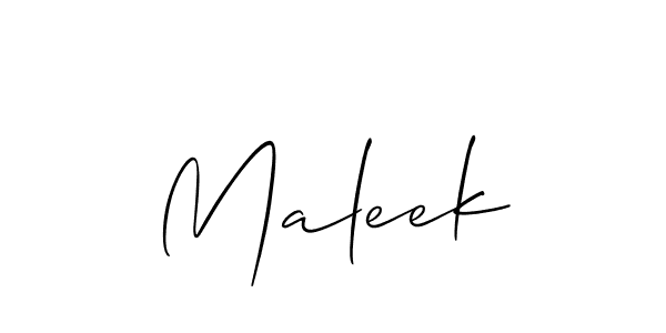 How to make Maleek signature? Allison_Script is a professional autograph style. Create handwritten signature for Maleek name. Maleek signature style 2 images and pictures png