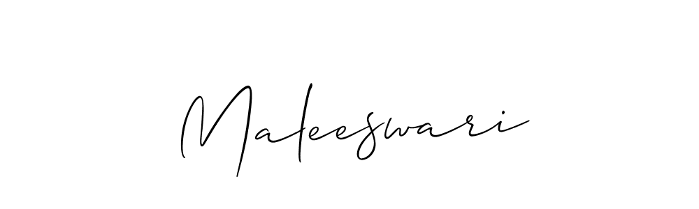 Use a signature maker to create a handwritten signature online. With this signature software, you can design (Allison_Script) your own signature for name Maleeswari. Maleeswari signature style 2 images and pictures png