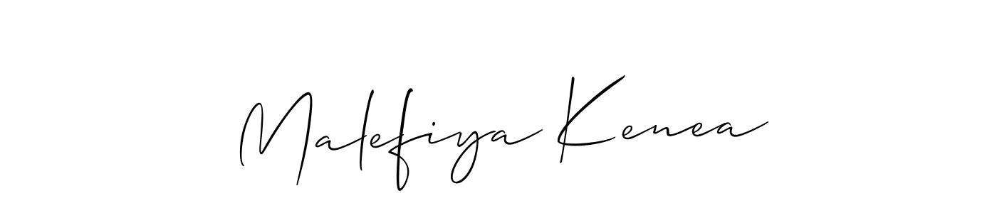 Similarly Allison_Script is the best handwritten signature design. Signature creator online .You can use it as an online autograph creator for name Malefiya Kenea. Malefiya Kenea signature style 2 images and pictures png