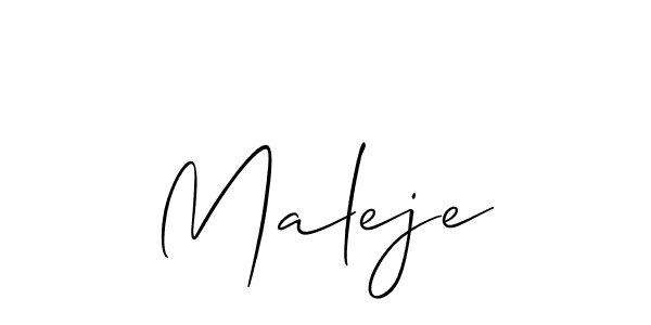 You should practise on your own different ways (Allison_Script) to write your name (Maleje) in signature. don't let someone else do it for you. Maleje signature style 2 images and pictures png