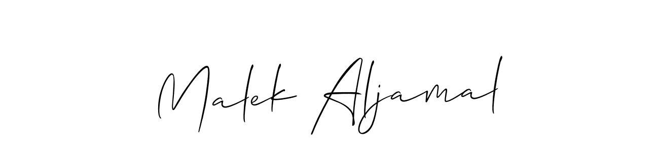 How to make Malek Aljamal signature? Allison_Script is a professional autograph style. Create handwritten signature for Malek Aljamal name. Malek Aljamal signature style 2 images and pictures png