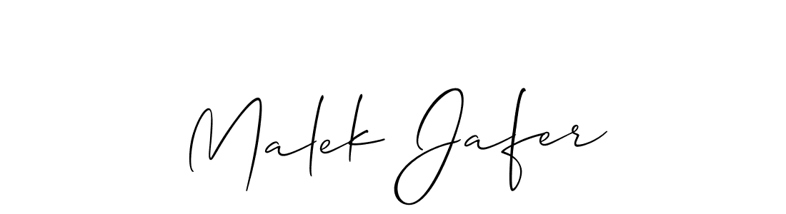 How to make Malek Jafer name signature. Use Allison_Script style for creating short signs online. This is the latest handwritten sign. Malek Jafer signature style 2 images and pictures png