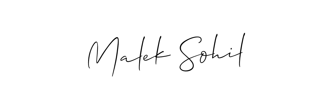 Allison_Script is a professional signature style that is perfect for those who want to add a touch of class to their signature. It is also a great choice for those who want to make their signature more unique. Get Malek Sohil name to fancy signature for free. Malek Sohil signature style 2 images and pictures png