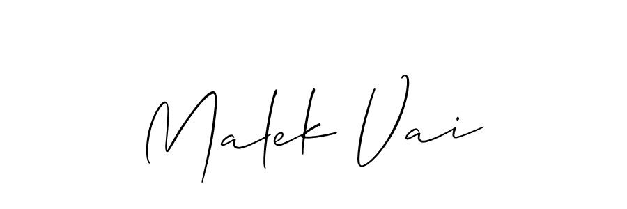 How to make Malek Vai signature? Allison_Script is a professional autograph style. Create handwritten signature for Malek Vai name. Malek Vai signature style 2 images and pictures png