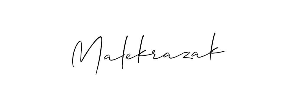 How to make Malekrazak name signature. Use Allison_Script style for creating short signs online. This is the latest handwritten sign. Malekrazak signature style 2 images and pictures png